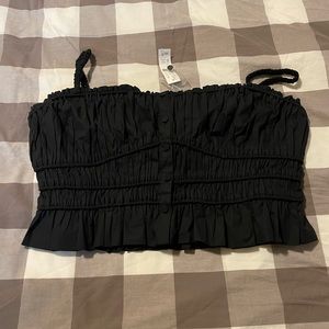 JCrew Black crop Top
